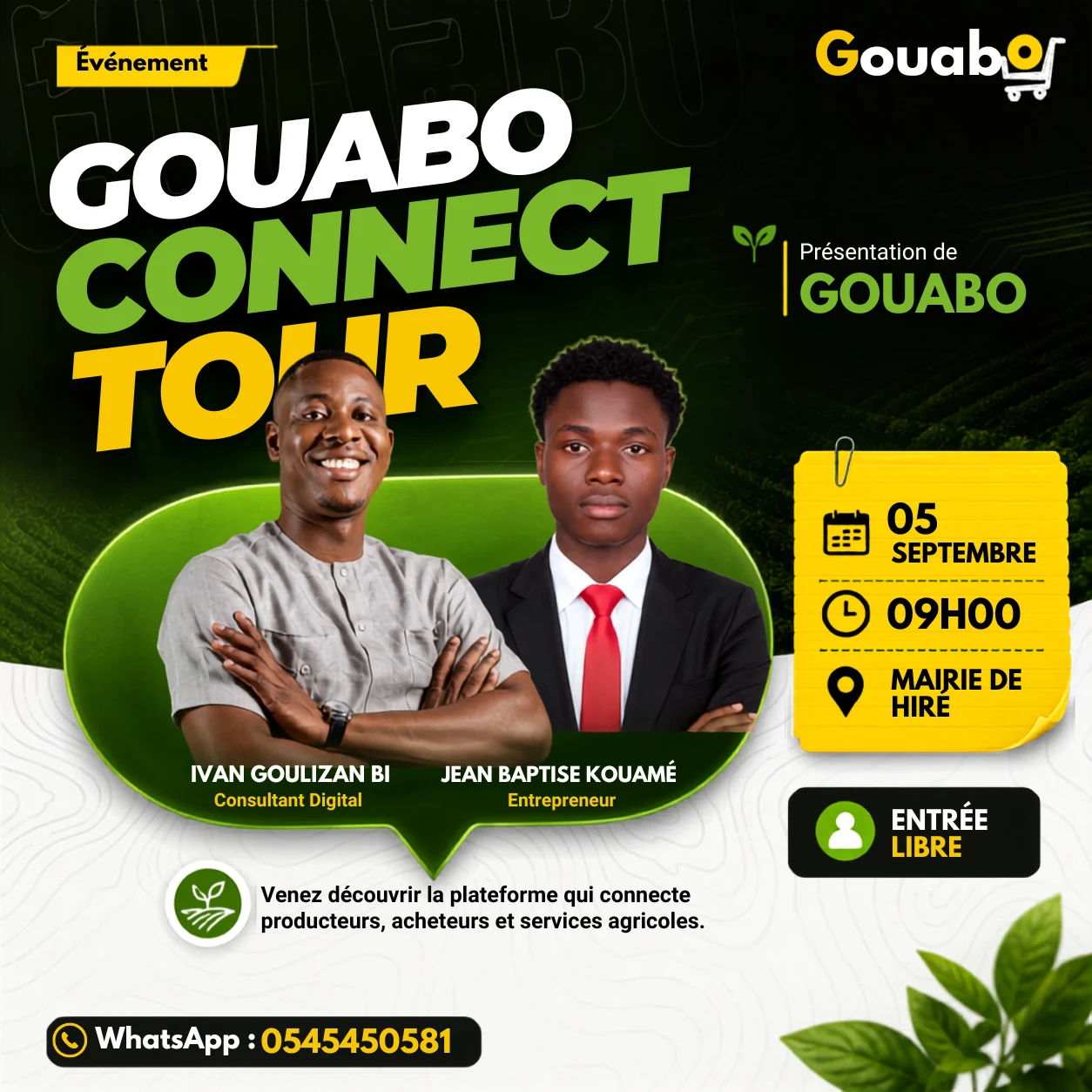 Affiche Gouabo Connect Tour